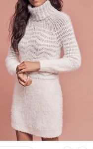 Anthropologie Sleeping on Snow Eyelash Dress